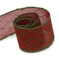 Toys4.0 2.5 in. 50 Yards Burlap Ribbon, Red TO2635856